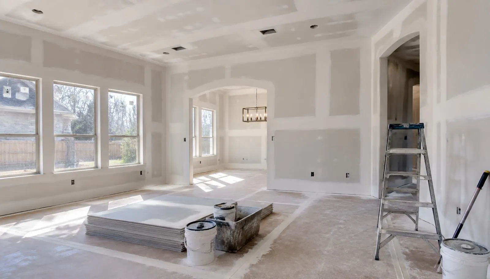 Drywall installation and finishing in a San Antonio home