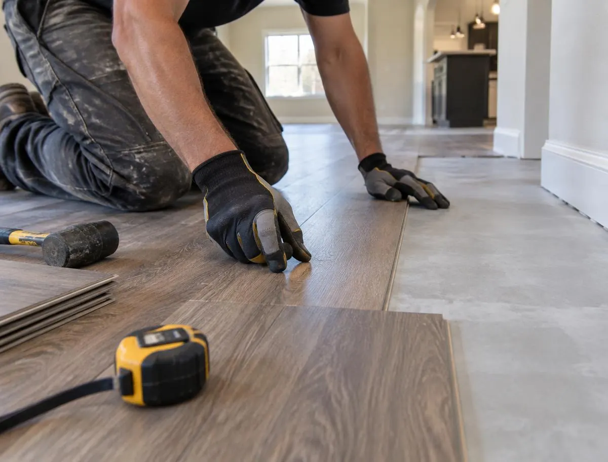 Vinyl plank flooring installation in San Antonio