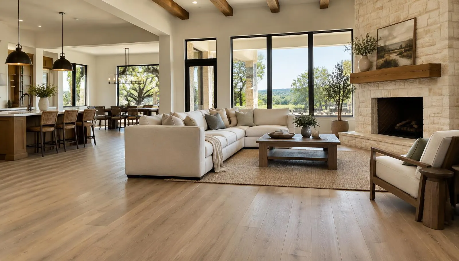 New flooring installation in a San Antonio Hill Country home